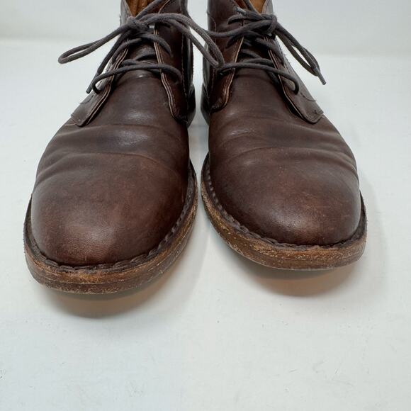 Frye Leather Chukka Boots Mens 8.5 Brown Lace Up Preppy Classic Casual Wear - Picture 5 of 12